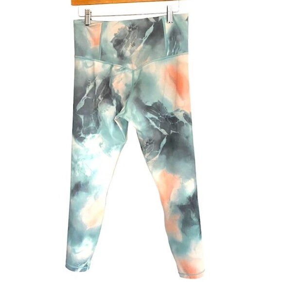 Athleta Elation Printed 7/8 Tight in Marine Minimalist Grey Medium - Picture 2 of 6